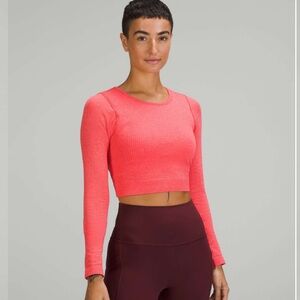 lululemon Ebb To Street Long Sleeve Shirt Pale Raspberry